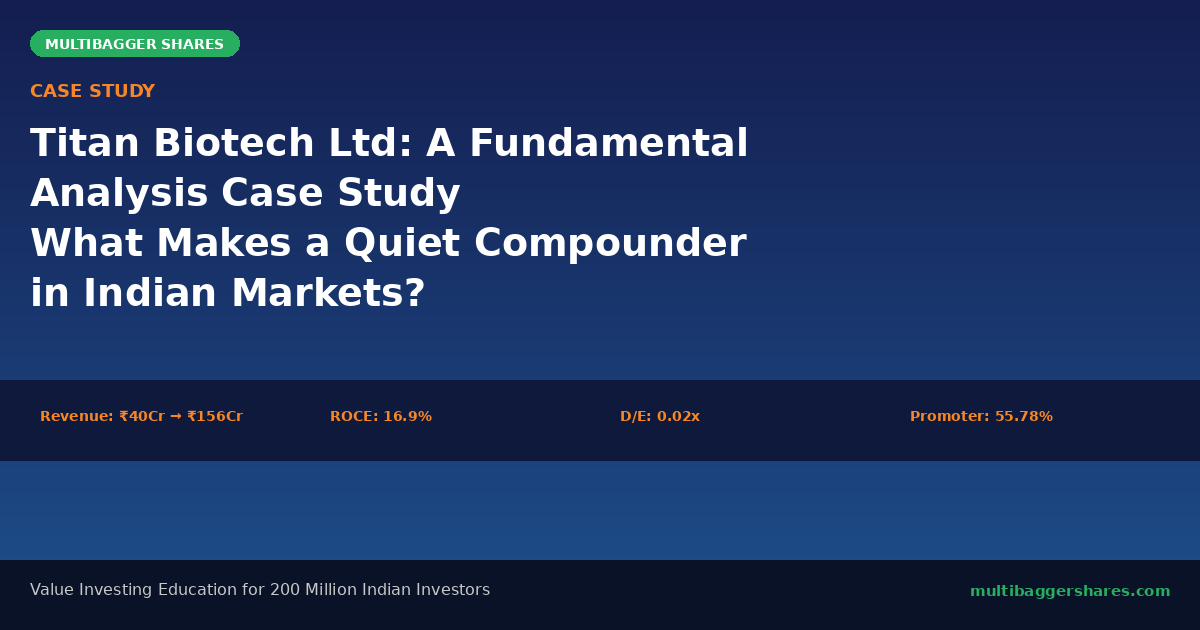 Titan Biotech 50x Multibagger Case Study
