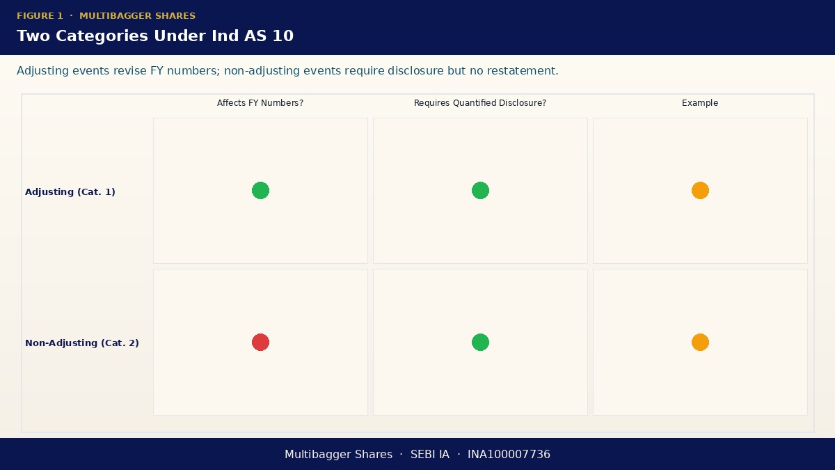 Two categories under Ind AS 10