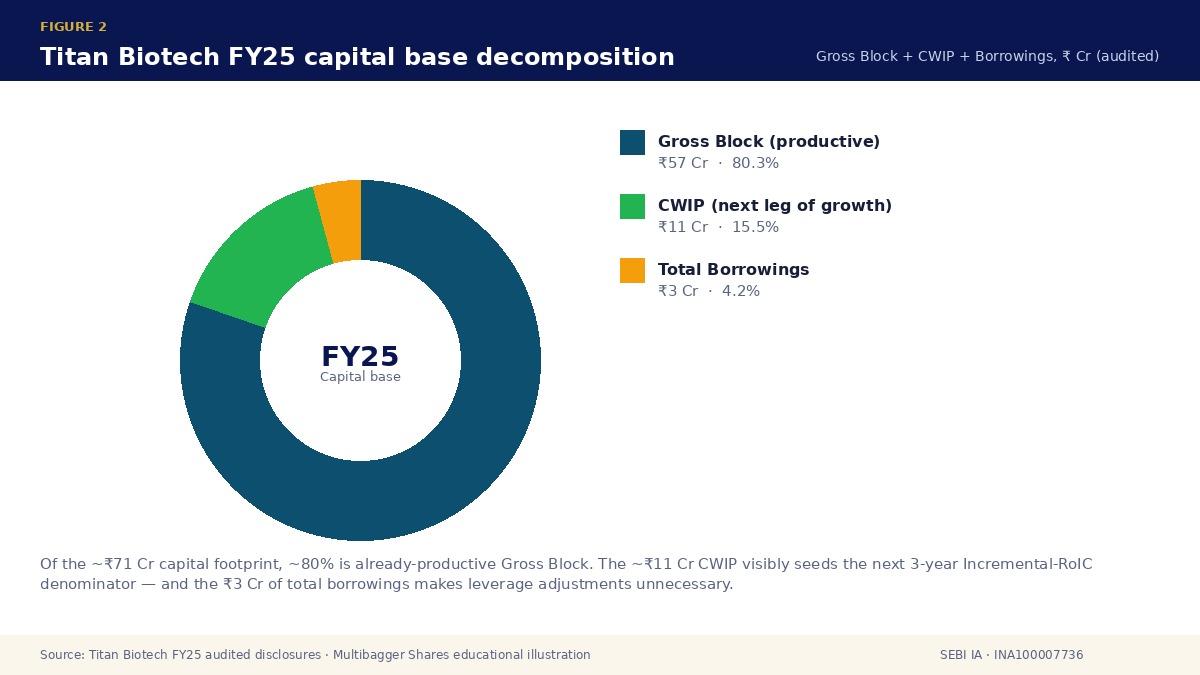 Titan Biotech FY25 capital base decomposition
