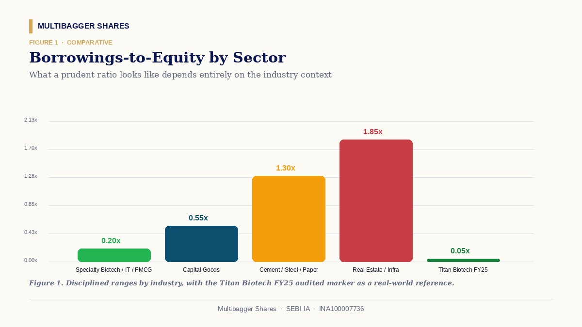 Borrowings-to-Equity sector benchmark chart