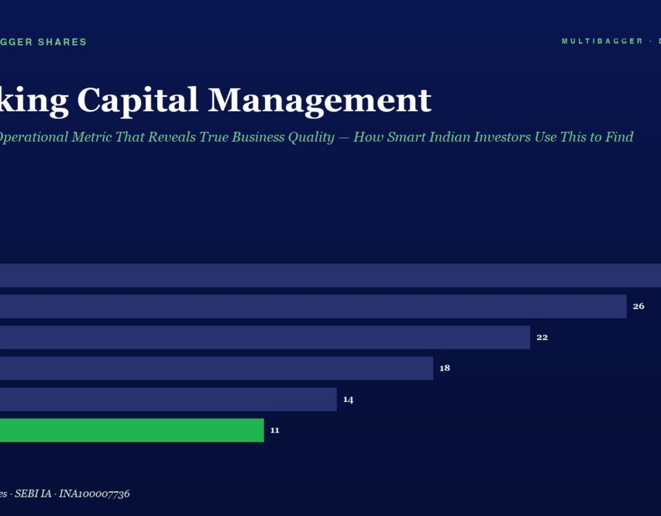 Bar Chart Titled working Capital Management Showing Yearly Figures Fy20fy25 with Fy25 at 11 green and Prior Years at 28 26 22 18 14