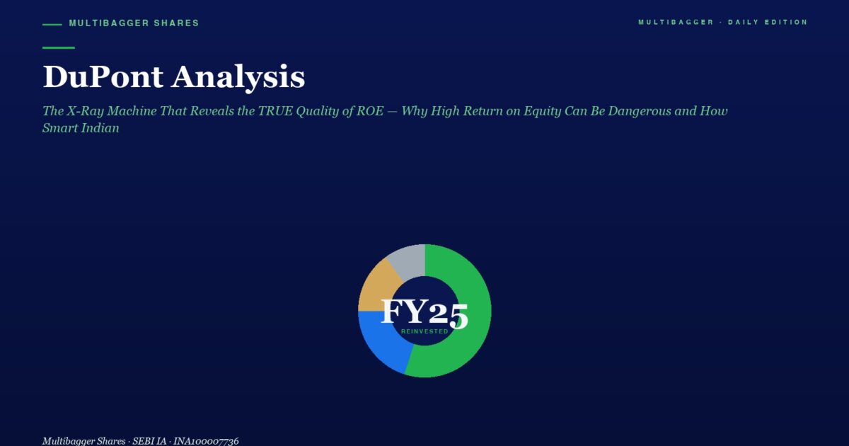 Hero Header with Title dupont Analysis and Subtitle on a Dark Blue Background Centered Circular Multicolor Donut Chart Labeled fy25 Below the Text