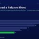 Infographic Title how to Read a Balance Sheet with a Dark Blue Background Showing a Vertical List Fy20fy25 and Horizontal Bars values 28 26 22 18 14 11 Where Fy25 is Green
