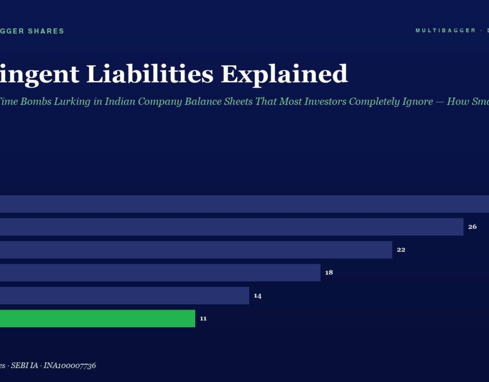 Horizontal Bar Chart Titled contingent Liabilities Explained Showing Yearly Values Fy20fy25 Fy20 28 Fy21 26 Fy22 22 Fy23 18 Fy24 14 Fy25 11 green