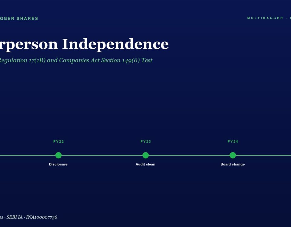 Hero Header chairperson Independence with a Green Milestone Timeline from Fy21 to Fy25 complaince to All Boxes