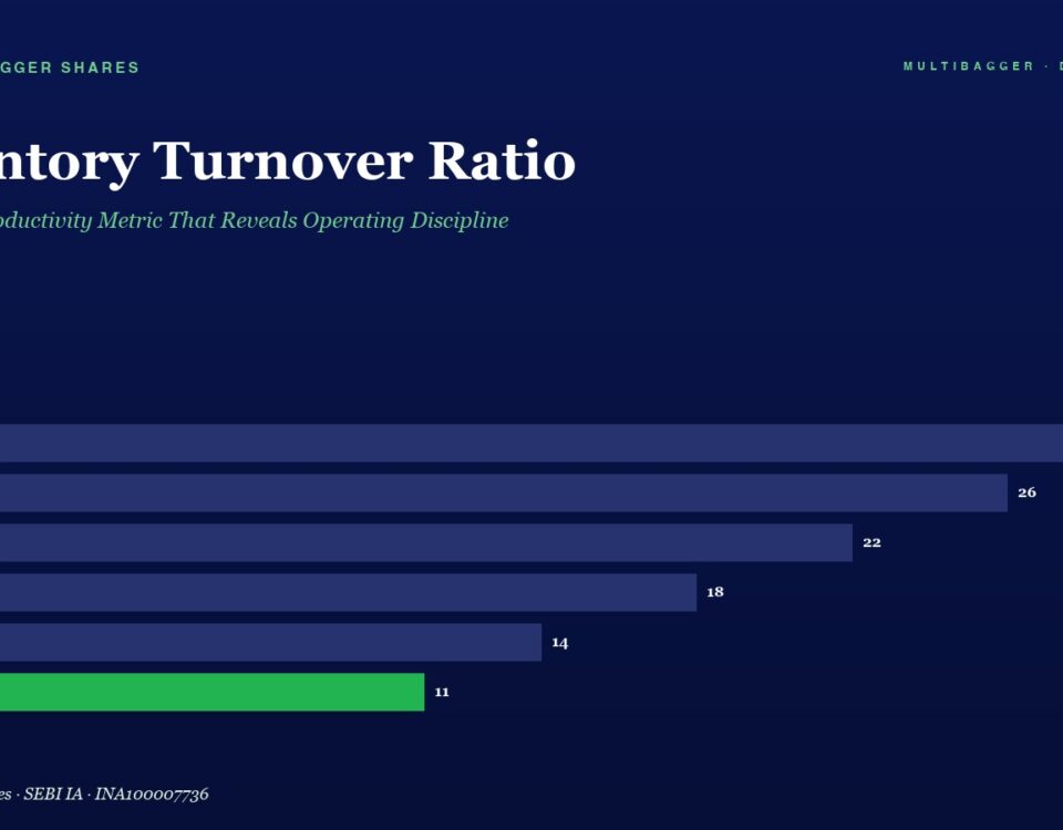 Horizontal Bar Chart of Inventory Turnover Ratio by Fiscal Year fy20fy25 Fy20 28 Fy21 26 Fy22 22 Fy23 18 Fy24 14 Fy25 11 Declining Trend in Asset Productivity