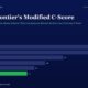 Infographic Titled james Montiers Modified C score with a Horizontal Bar Chart of Fy20fy25 Highlighting Fy25 in Green the Chart Shows Stacked Values Ending Values Like 32 28 21 16 13 and 11