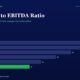 Hero Header Net Debt to Ebitda Ratio with a Green Accent multibagger Shares and a Subtitle Line on a Dark Blue Background