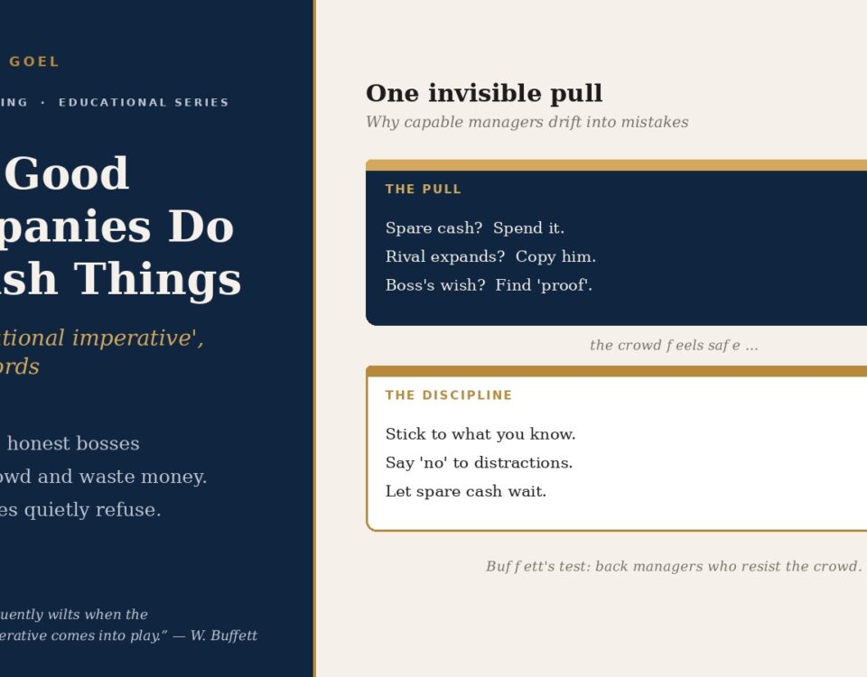 Why Good Companies Do Foolish Things Warren Buffetts Institutional Imperative in Plain English