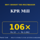 whyiboughtkprmanishgoel | Multibagger Shares Kpr Mill Stock Highlight 106x Gain with Rs10 to Rs1062 on a Blue Gradient Background