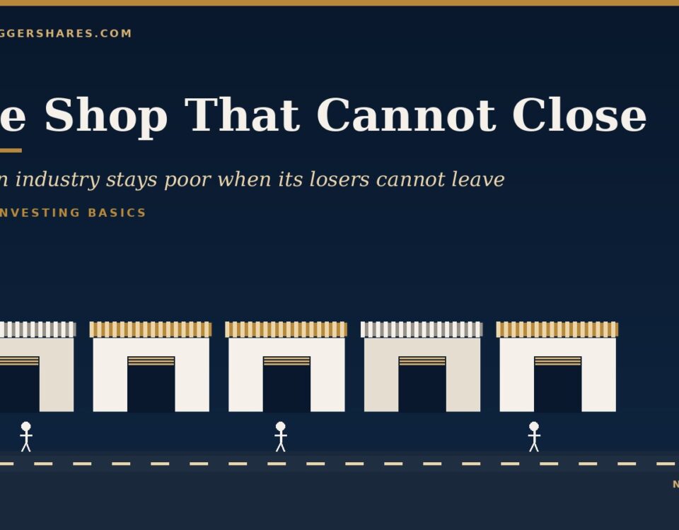 a Lane of Five Identical Shops with a Locked Barred Gate at the End and Only Three Customers Walking Past   Multibaggersharescom