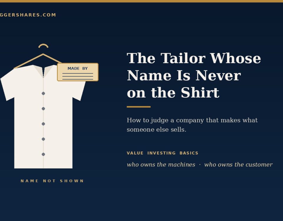 Cover Illustration a Plain Shirt on a Hanger with a Blank Label Beside a Showroom Price Tag over a Navy Background