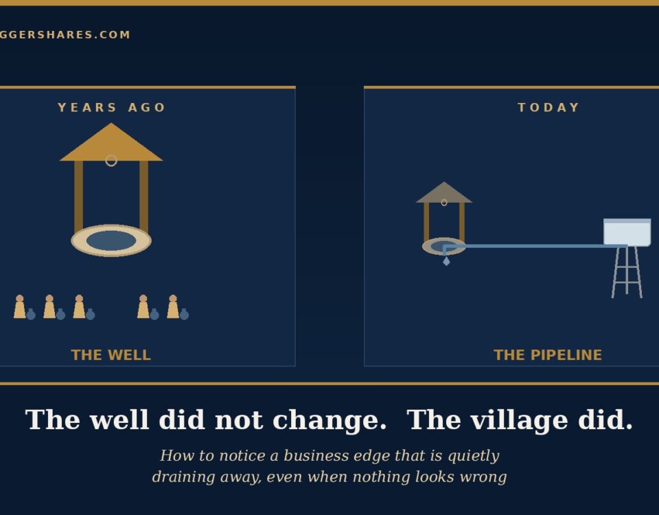 Cover Illustration an Old Stone Well in an Indian Village Once Surrounded by Queues of People with Pots Now Standing Quiet Beside a New Overhead Water Tank and Pipeline Under the Words the Well Did Not Change the Village Did