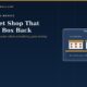Navy Cover for the Sweet Shop That Took the Box Back Showing a Shop Counter with One Bad Box of Sweets Being Taken Back