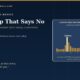 Navy Cover for the Shop That Says No with a Small Shop Glyph and a Bar Chart of National Indemnity Premiums 1980 to 2004