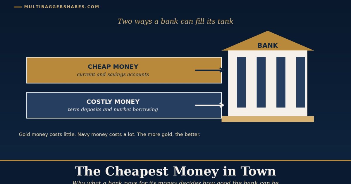 Cover Illustration Two Pipes of Money Flowing into a Bank a Thin Gold Pipe Labelled Cheap Money and a Wide Navy Pipe Labelled Costly Money Under the Headline the Cheapest Money in Town