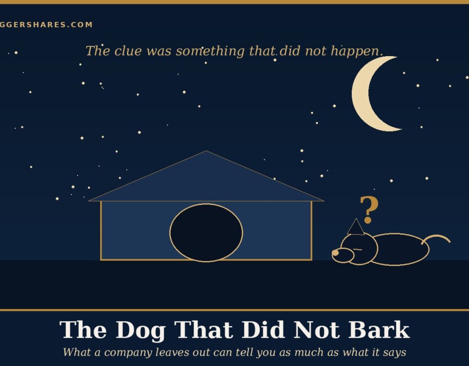Cover Illustration a Night Sky with a Crescent Moon over a Small Kennel Where a Dog Lies Silent Under the Headline the Dog That Did Not Bark