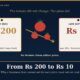 Infographic Comparing Tomato Prices Left Tag Shows July 2023 Rs 200 Per Kilo Right Tag Shows Late Sept 2023 Rs 10 Per Kilo with Three Tomatoes on a Branch in the Center and the Headline from Rs 200 to Rs 10